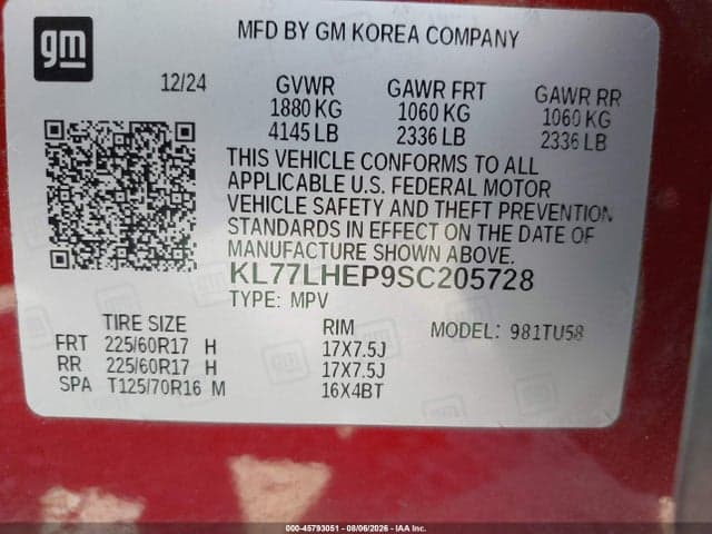 2025 CHEVROLET TRAX FWD LT 9
