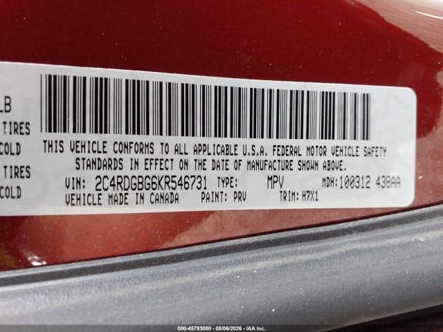 2019 DODGE GRAND CARAVAN SE 9