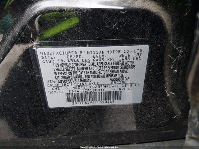2020 NISSAN KICKS SR XTRONIC CVT 9