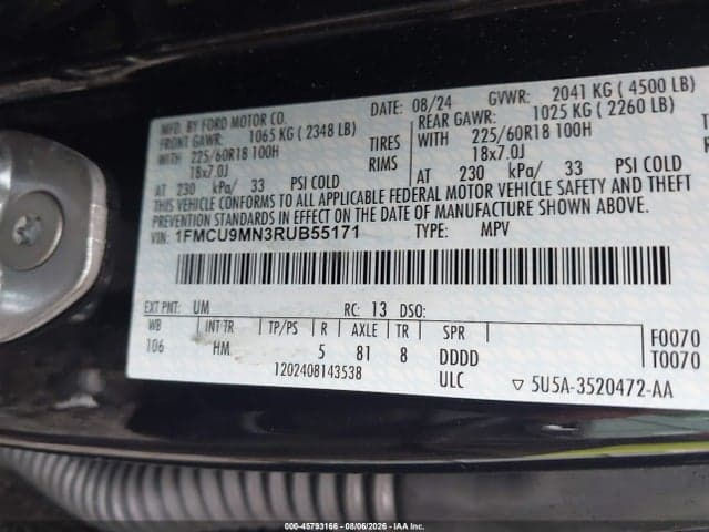 2024 FORD ESCAPE ST-LINE 9