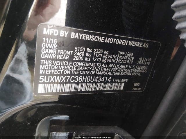 2017 BMW X3 XDRIVE35I 9