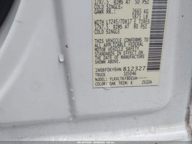 2017 NISSAN NV CARGO NV2500 HD SV V6 9
