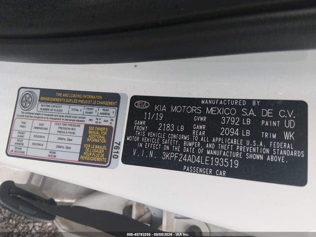 2020 KIA FORTE LXS 9