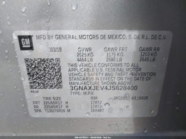 2018 CHEVROLET EQUINOX LT 9