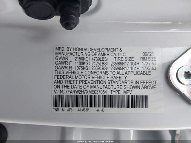 2021 HONDA CR-V AWD SPECIAL EDITION 9