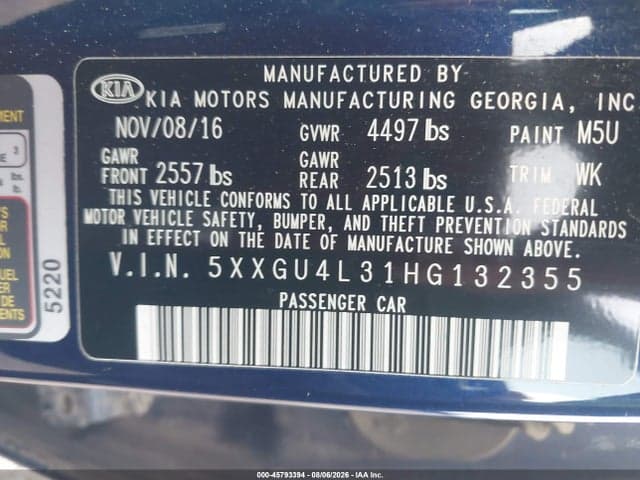 2017 KIA OPTIMA EX 9