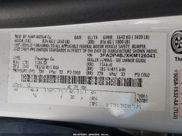 2019 FORD FIESTA SE 9