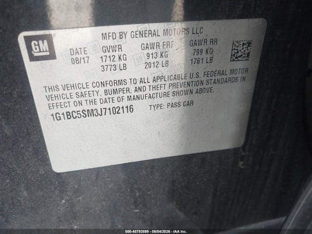 2018 CHEVROLET CRUZE LS AUTO 9