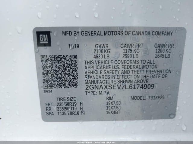 2020 CHEVROLET EQUINOX AWD LS 9