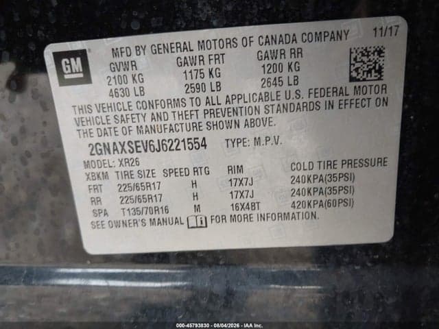 2018 CHEVROLET EQUINOX LT 9