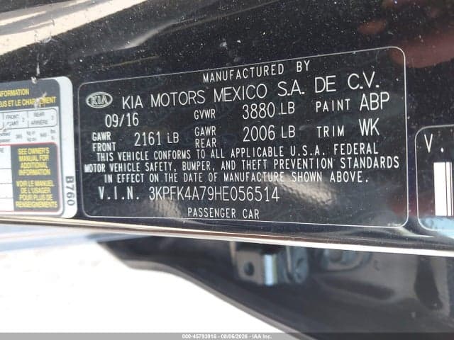 2017 KIA FORTE LX 9