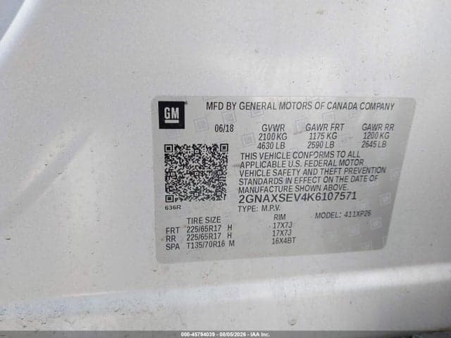 2019 CHEVROLET EQUINOX LS 9