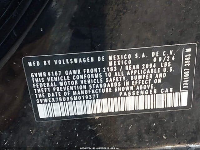 2025 VOLKSWAGEN JETTA 1.5T SE 9