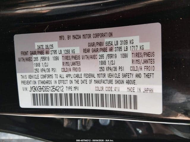 2025 MAZDA CX-90 3.3 TURBO PREFERRED PACKAGE 9