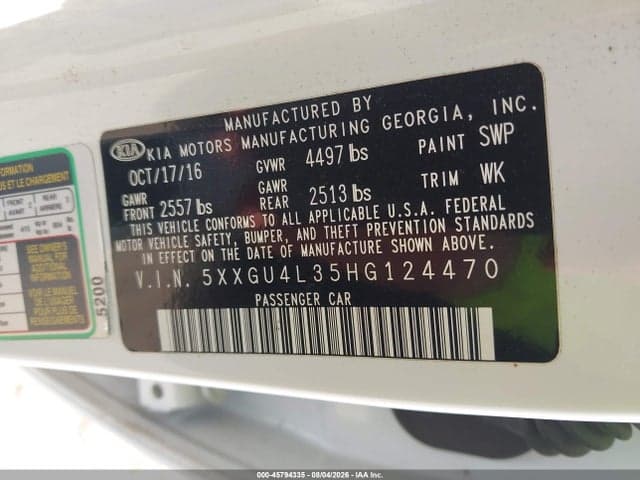 2017 KIA OPTIMA EX 9