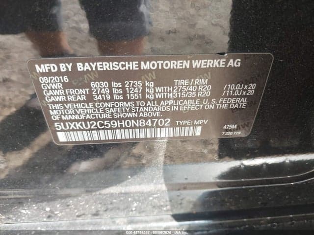 2017 BMW X6 XDRIVE35I 9
