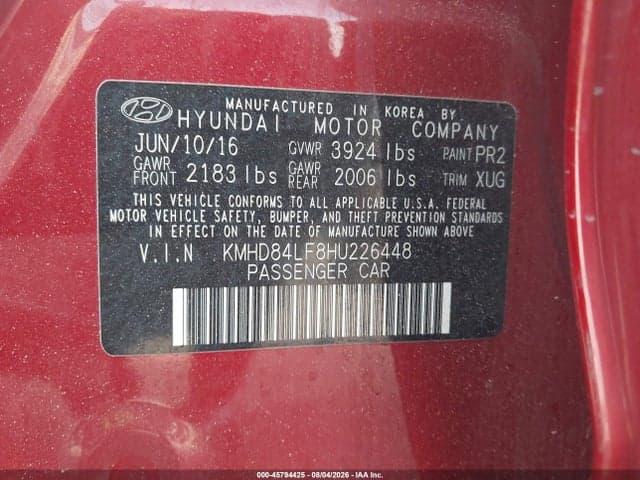 2017 HYUNDAI ELANTRA SE 9