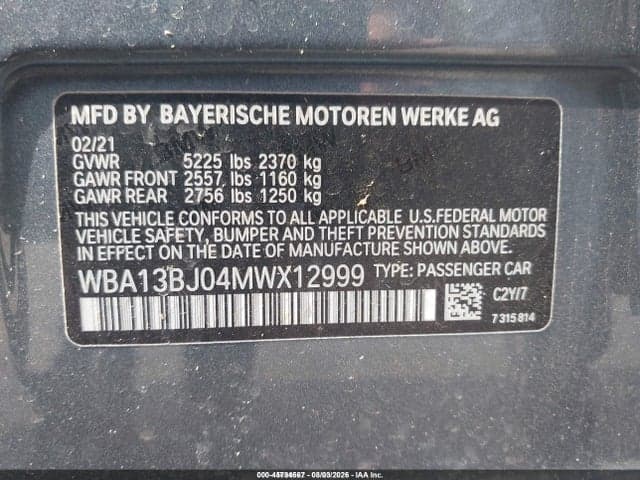 2021 BMW 530I XDRIVE 9