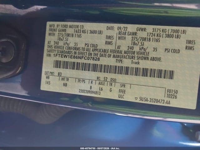 2022 FORD F-150 TREMOR 9