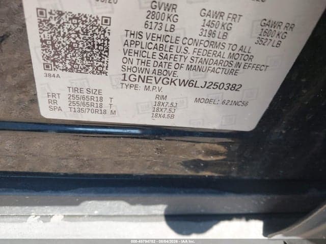 2020 CHEVROLET TRAVERSE AWD LT CLOTH 9