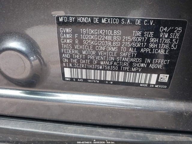2025 HONDA HR-V 2WD LX 9