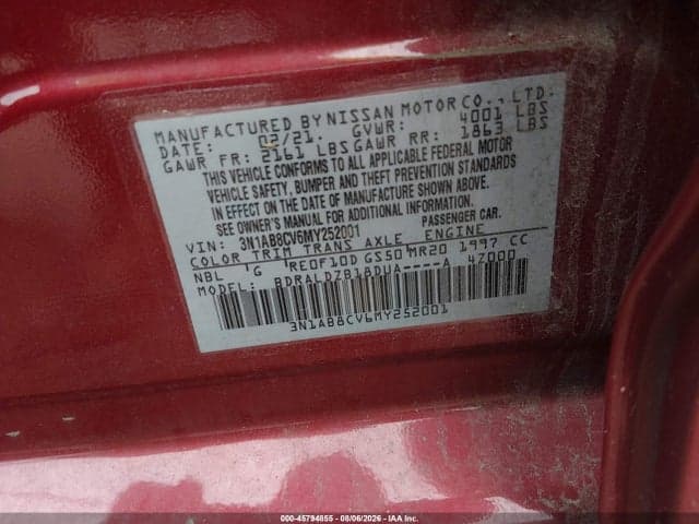 2021 NISSAN SENTRA SV XTRONIC CVT 9