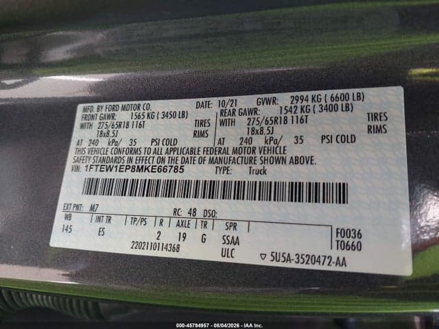 2021 FORD F-150 LARIAT 9