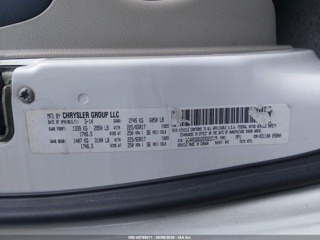 2017 DODGE GRAND CARAVAN SXT 9