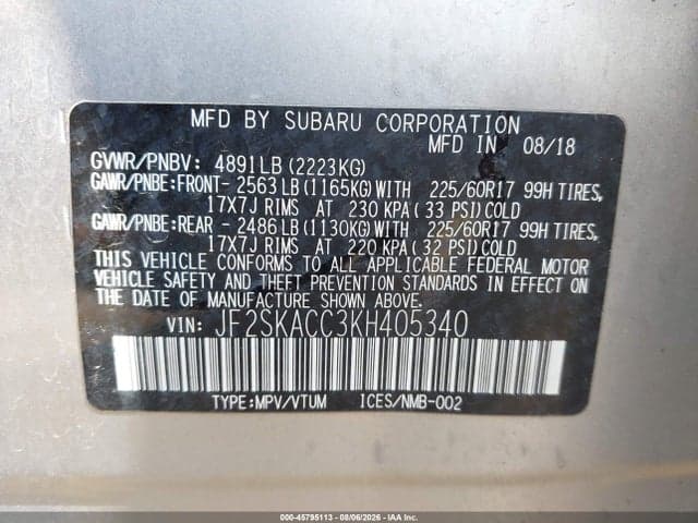 2019 SUBARU FORESTER 9