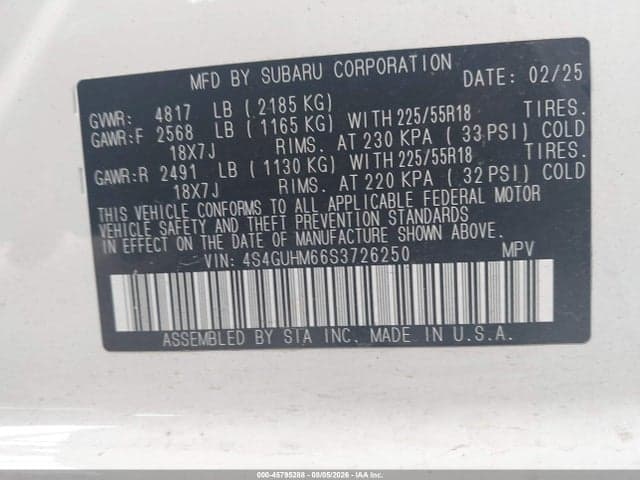 2025 SUBARU CROSSTREK LIMITED 9