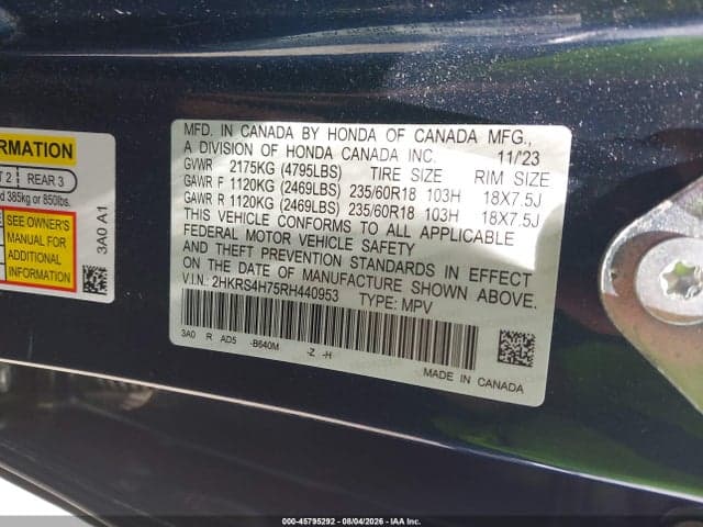 2024 HONDA CR-V EX-L AWD 9