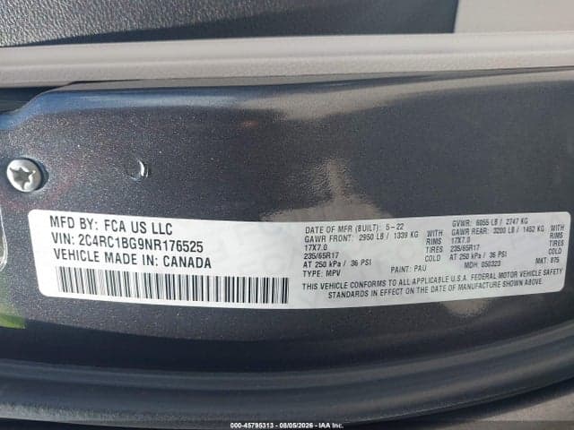 2022 CHRYSLER PACIFICA TOURING L 9