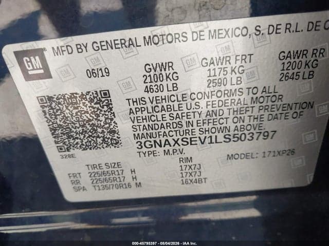 2020 CHEVROLET EQUINOX AWD LS 9