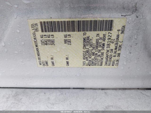 2017 NISSAN MAXIMA 3.5 PLATINUM 9