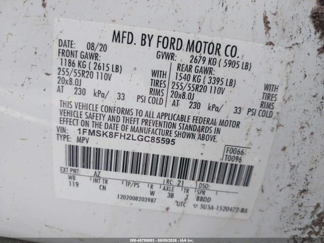 2020 FORD EXPLORER LIMITED 9