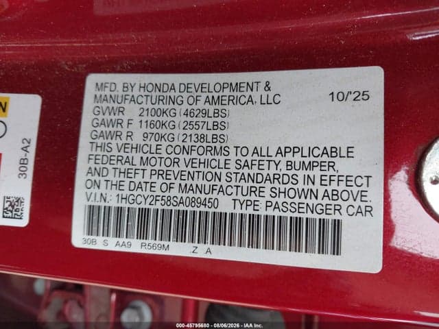 2025 HONDA ACCORD HYBRID SPORT 9