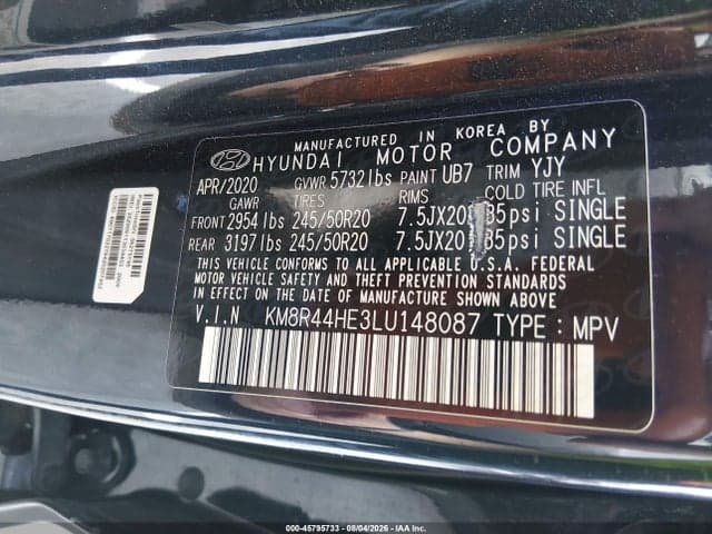 2020 HYUNDAI PALISADE SEL 9