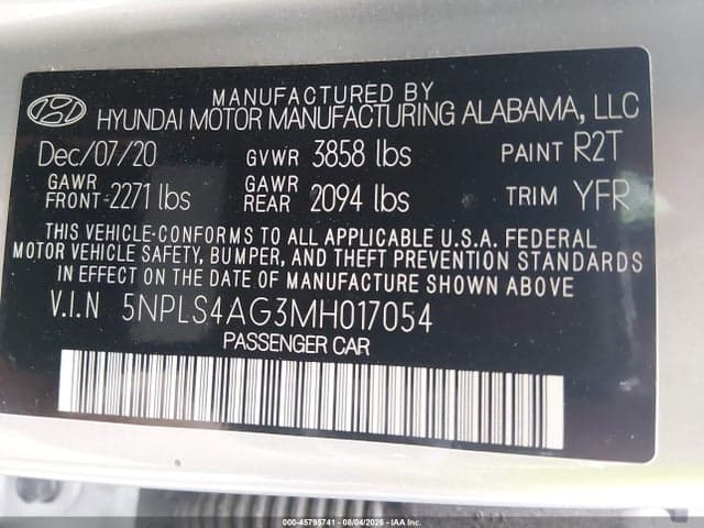 2021 HYUNDAI ELANTRA SEL 9