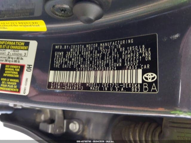 2019 TOYOTA COROLLA SE 9