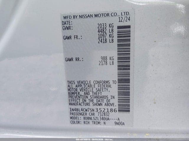 2025 NISSAN ALTIMA SR AWD 9
