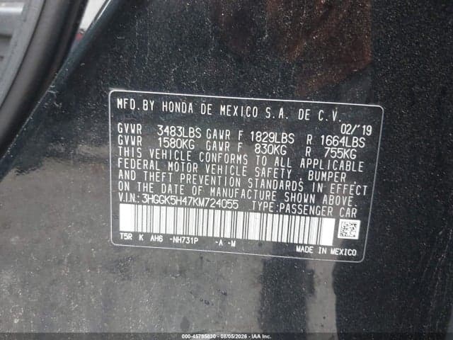 2019 HONDA FIT LX 9