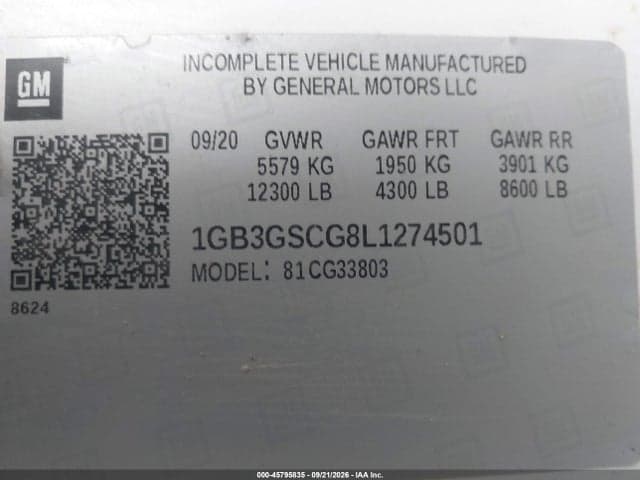 2020 CHEVROLET EXPRESS CUTAWAY WORK VAN 8