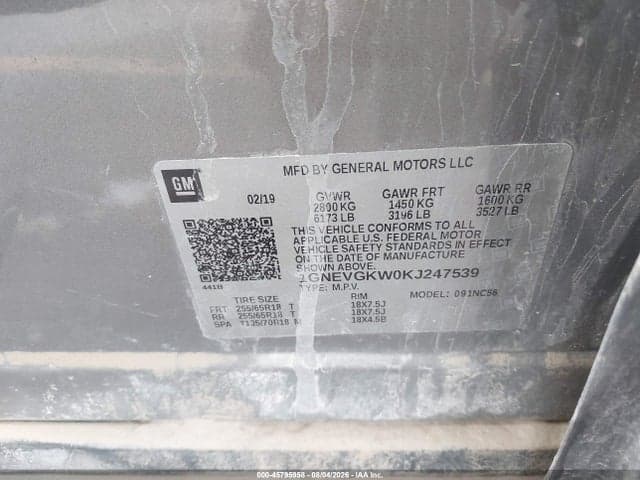 2019 CHEVROLET TRAVERSE 1LT 9