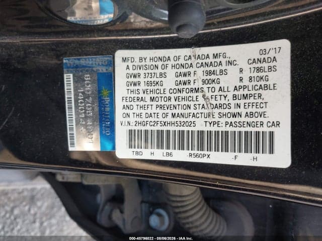 2017 HONDA CIVIC LX 9