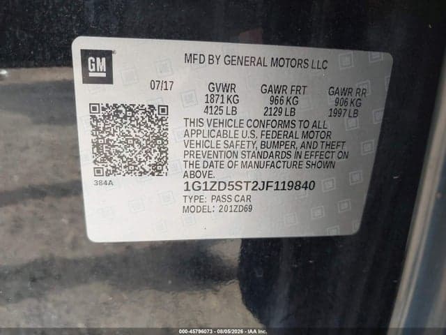 2018 CHEVROLET MALIBU LT 9