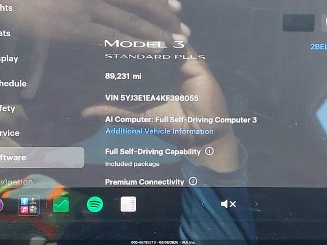 2019 TESLA MODEL 3 LONG RANGE/MID RANGE/STANDARD RANGE/STANDARD RANGE PLUS 7