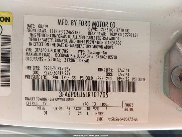 2020 FORD FUSION HYBRID SE 9