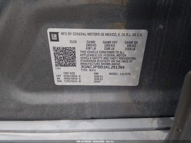 2019 CHEVROLET TRAX LT 9