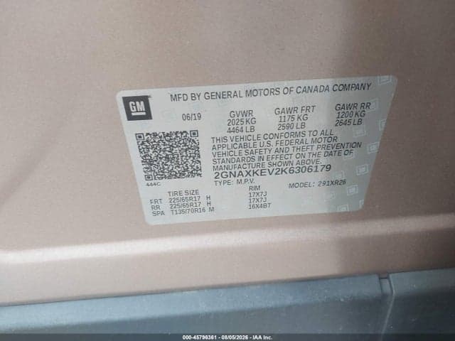 2019 CHEVROLET EQUINOX LT 9