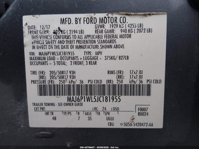 2018 FORD ECOSPORT TITANIUM 9